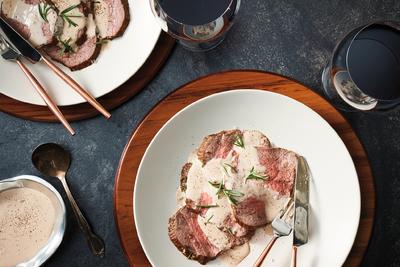 Eye of Round Roast with Bourbon-Cream Sauce