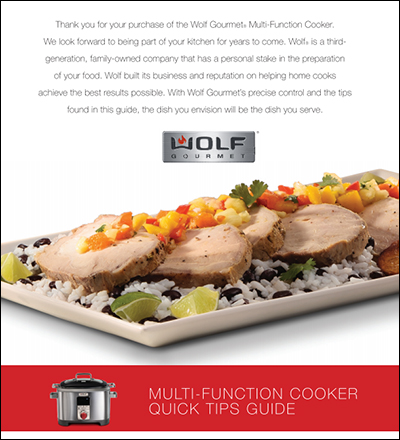 Multi-Function Cooker Quick Start Guide