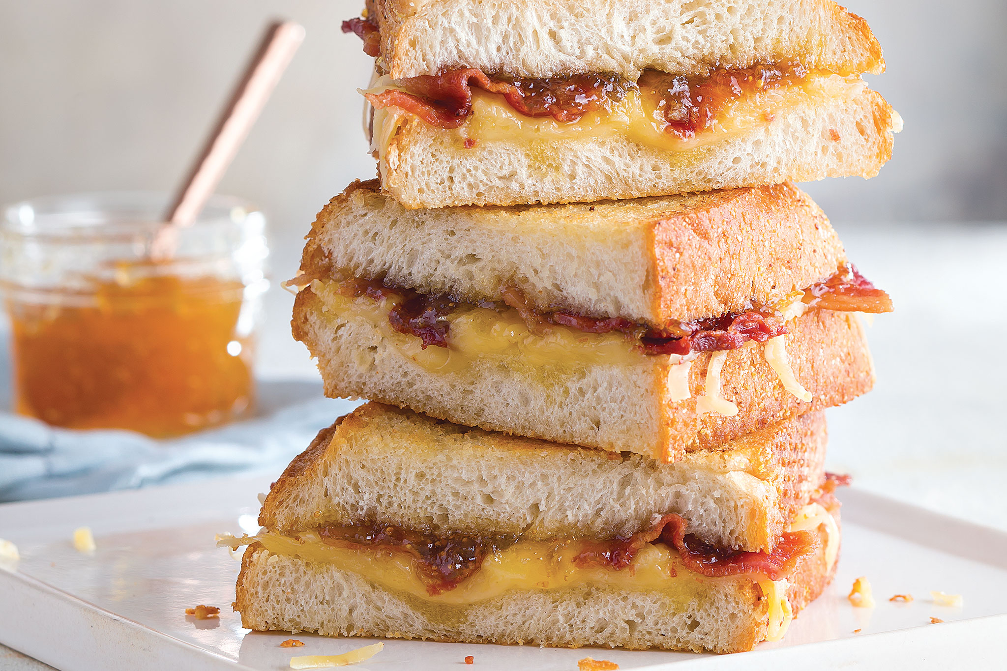 Bacon, Fig, and Gouda Sandwich