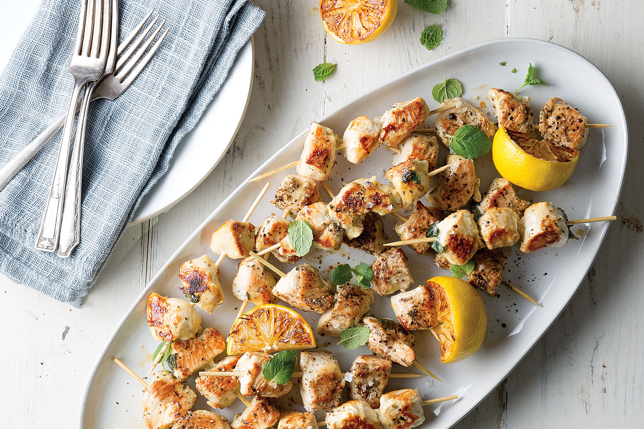Greek Chicken Kebabs
